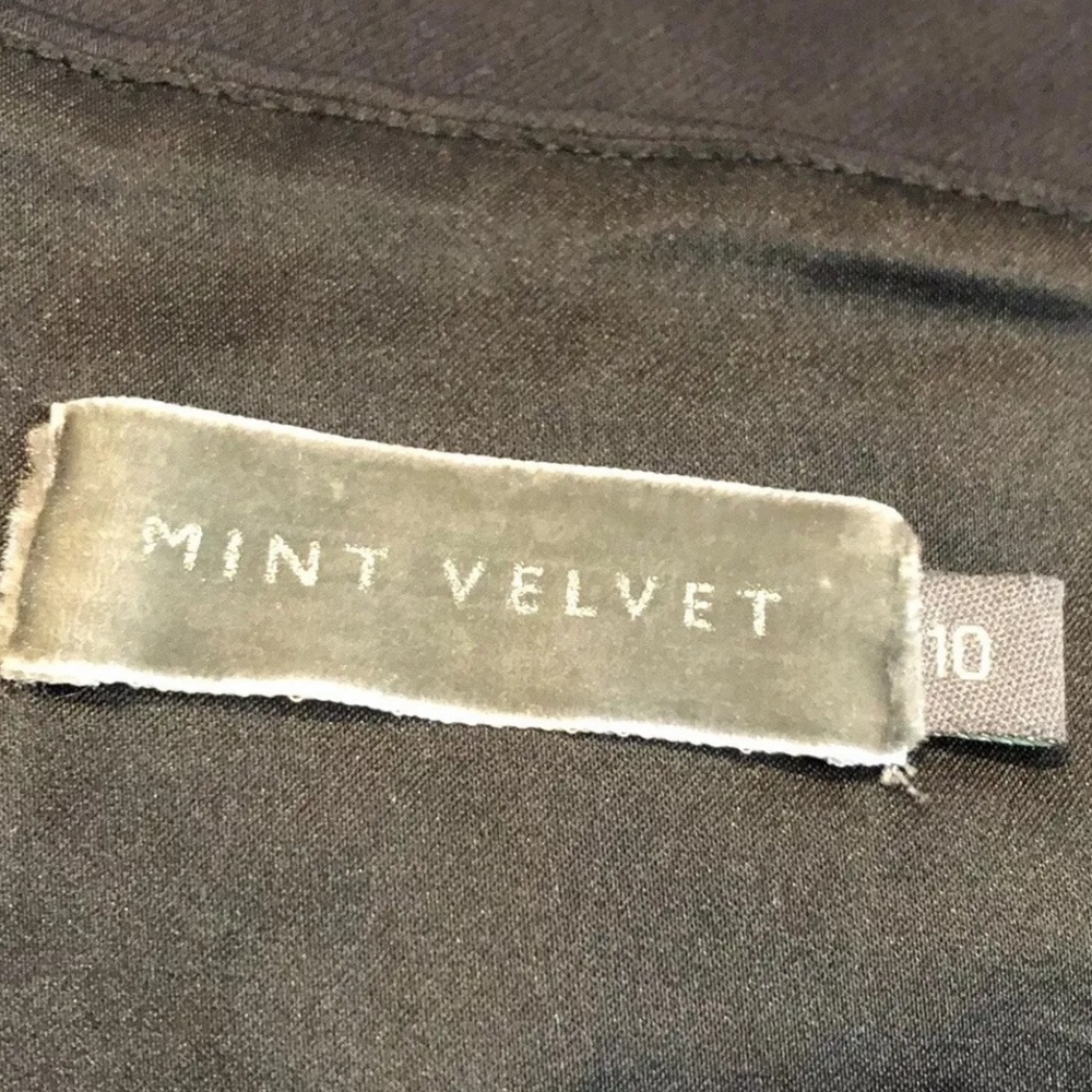 Mint Velvet Women's Size UK 10 US 8 Black Zipper Ruffle Detail Event Dress - Picture 5 of 6
